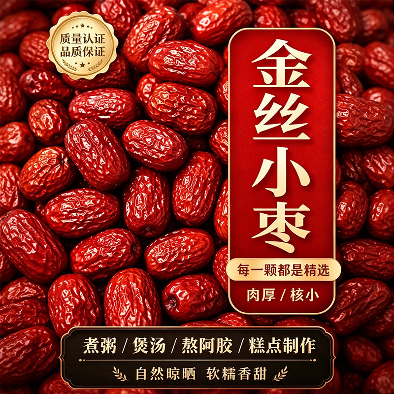 金丝小枣特产特级红枣无核新疆风味去核金丝小枣正品官方旗舰店