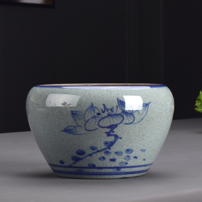 铜钱草专用水培花盆陶瓷水养碗莲盆缸睡莲荷花盆创意多肉绿植盆栽