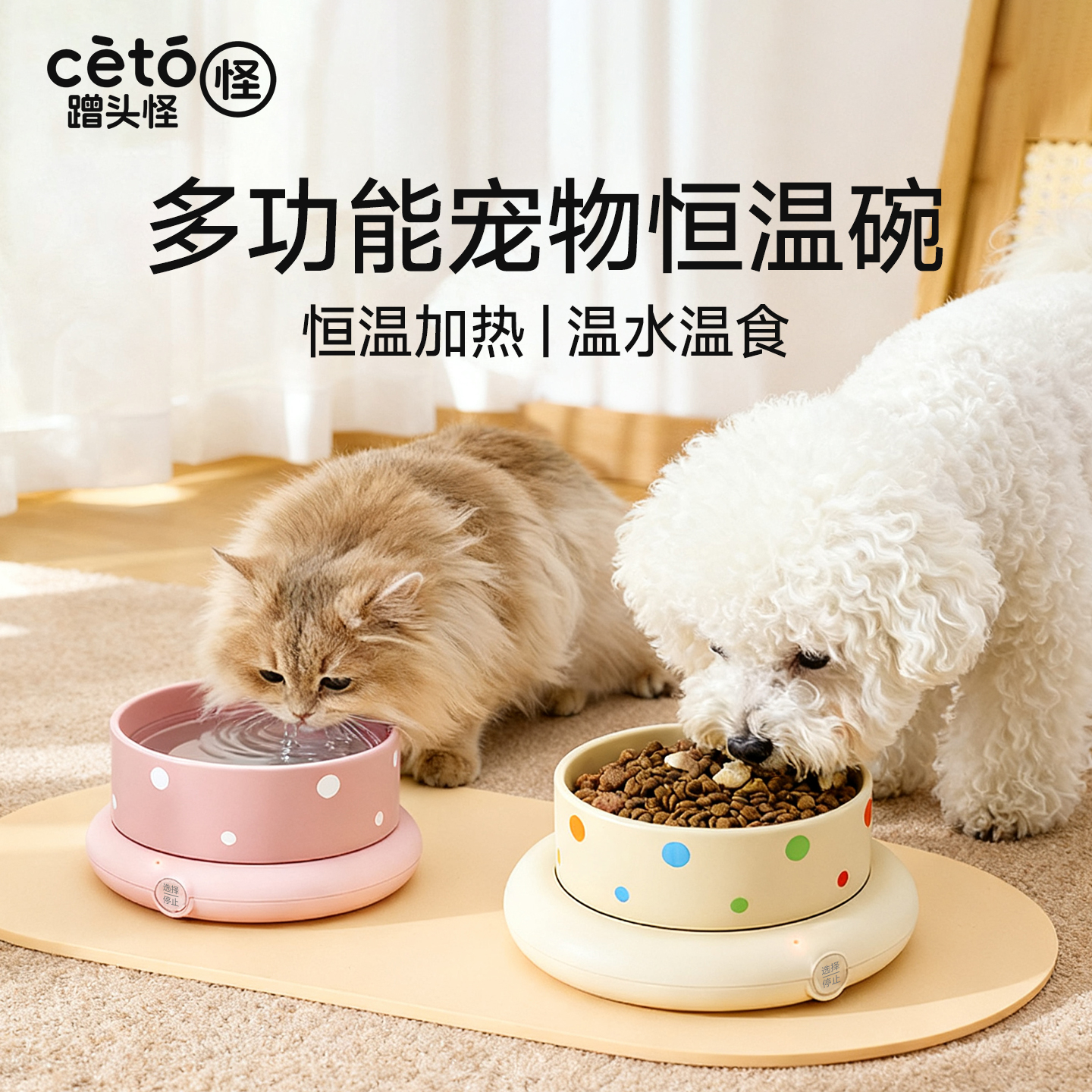 宠物恒温饮水机猫咪加热碗冬天用