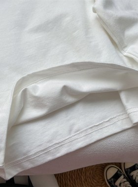 女童长袖t恤2024新款儿童洋气春季圆领白色上衣宝宝休闲外穿秋衣