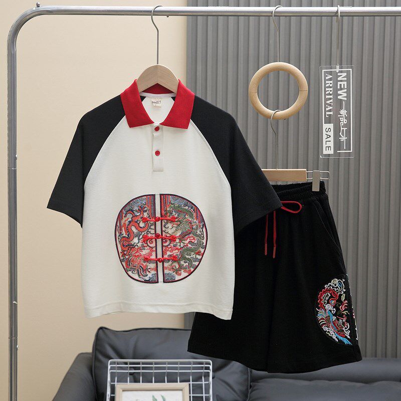 男童汉服夏季13中国风套装中式唐装大童男装15岁儿童男孩夏装古装