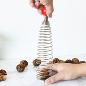 大小山核桃夹子不锈钢弹簧开核桃器整粒剥砸坚果碎壳器工具