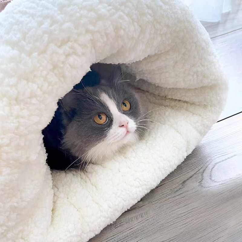 隧道猫窝冬季保暖半封闭式垫子钻洞被子冬天床边防冻防寒猫咪睡袋,宠物/宠物食品及用品,猫窝/屋/帐篷/沙发,淘宝优惠券,粉丝福利购,淘宝优惠卷