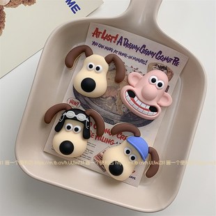 H-store 软胶掌门狗冰箱贴无痕贴磁铁磁吸3D贴饰水杯家居装饰磁性