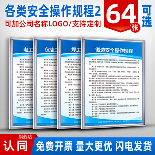 行车安全操作规程加工中心钳工焊工电工氩弧焊喷漆房配电房抛光车