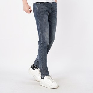 【棉质水洗】秋季上新男士舒适水洗磨白直筒男式牛仔裤