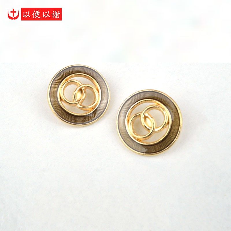 金属圆形镂空圈圈咖边金色纽扣羊呢绒大衣针织毛衣外套袖扣装饰扣,居家布艺,纽扣,淘宝优惠券,粉丝福利购,淘宝优惠卷