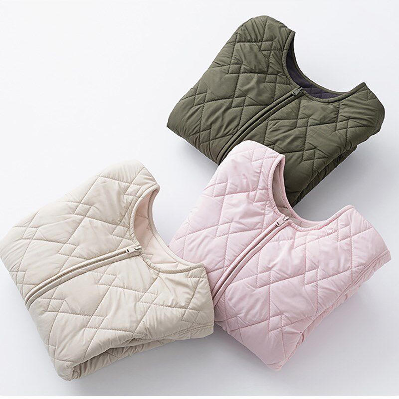 2024新款女童春季薄棉外套儿童保暖马甲男童宝宝春装加厚内搭背心