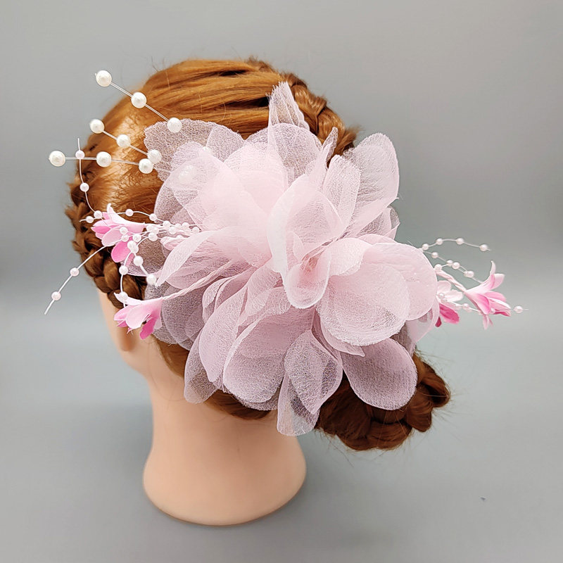 手工制作头花羽毛发夹舞蹈演出花儿童纱网大花朵边夹女童发饰顶夹,童装/婴儿装/亲子装,发饰,淘宝优惠券,粉丝福利购,淘宝优惠卷