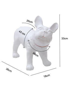 北欧家居饰品法斗狗摆件客厅桌面简约创意橱窗展示儿童摄影道具