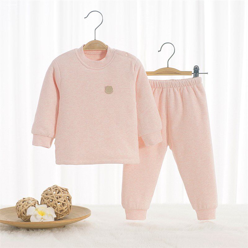 儿童睡衣女童冬季加厚保暖纯棉三层夹棉加绒小童女孩冬天家居服