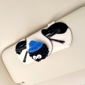 煤球车载眼镜夹汽车用磁吸墨镜卡夹多功能眼镜盒架遮阳板收纳神器