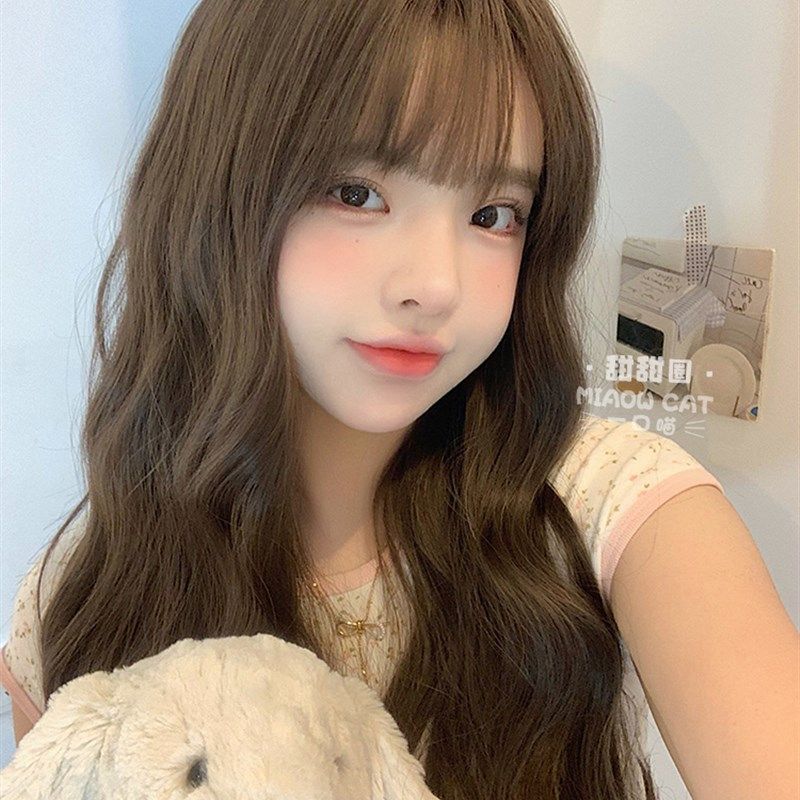 一口喵假发女日常网红长卷发新款自然逼真齐刘海全头套【甜甜圈】,美发护发/假发,日常整顶假发,淘宝优惠券,粉丝福利购,淘宝优惠卷