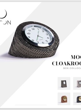 MOON慕空间样板房衣帽间台面小钟表摆件书房玄关软装饰品摆设道具