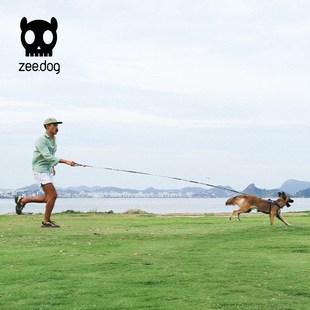 滑动调节长度伸缩 长牵引绳 宠物狗链遛狗绳柯基金毛 新品 Zee.Dog