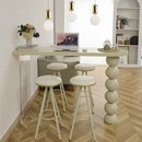 轻奢亚克力悬浮实木吧台桌家用网红奶油风客厅沙发隔断长条高脚桌