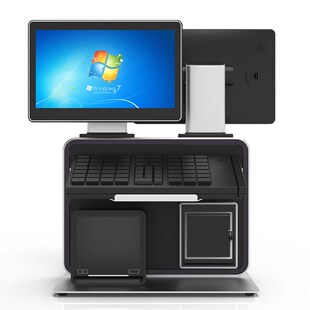 爱宝通道式收银一体 商场超市便利店 收银电脑系统