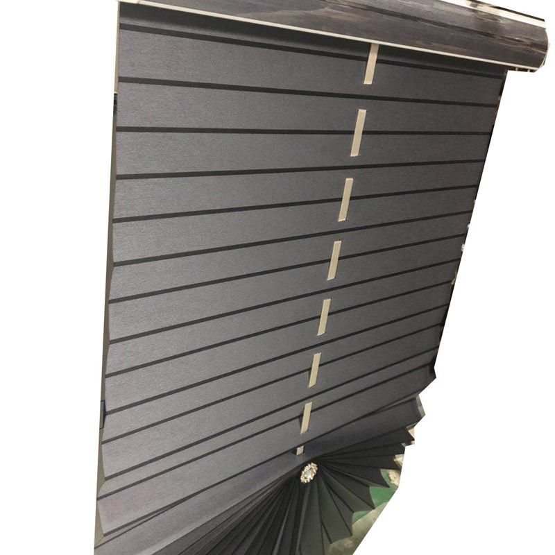 纯色遮光窗帘深灰色扇形卷帘拉帘升降窗帘卧室书房高端防水爱琴帘