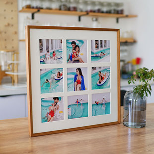 照片打印九宫格相框实木定制结婚照片框相片墙相框挂墙照片墙