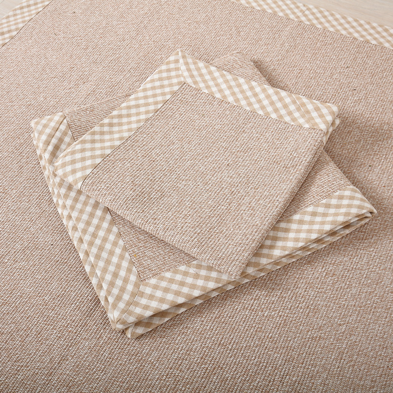 亚麻沙发垫靠背巾套罩加厚防滑四季通用布艺真皮棉麻简约现代客厅