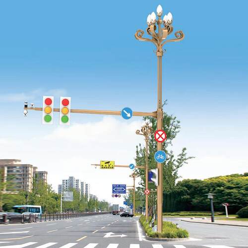 厂家道路明照路灯带监WIFI信灯显AUK示息屏一控体化综合杆共杆