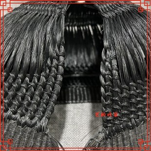 戏曲网子戏剧京剧武生花脸包头头饰胶丝网子加厚马尾网子舞台头套