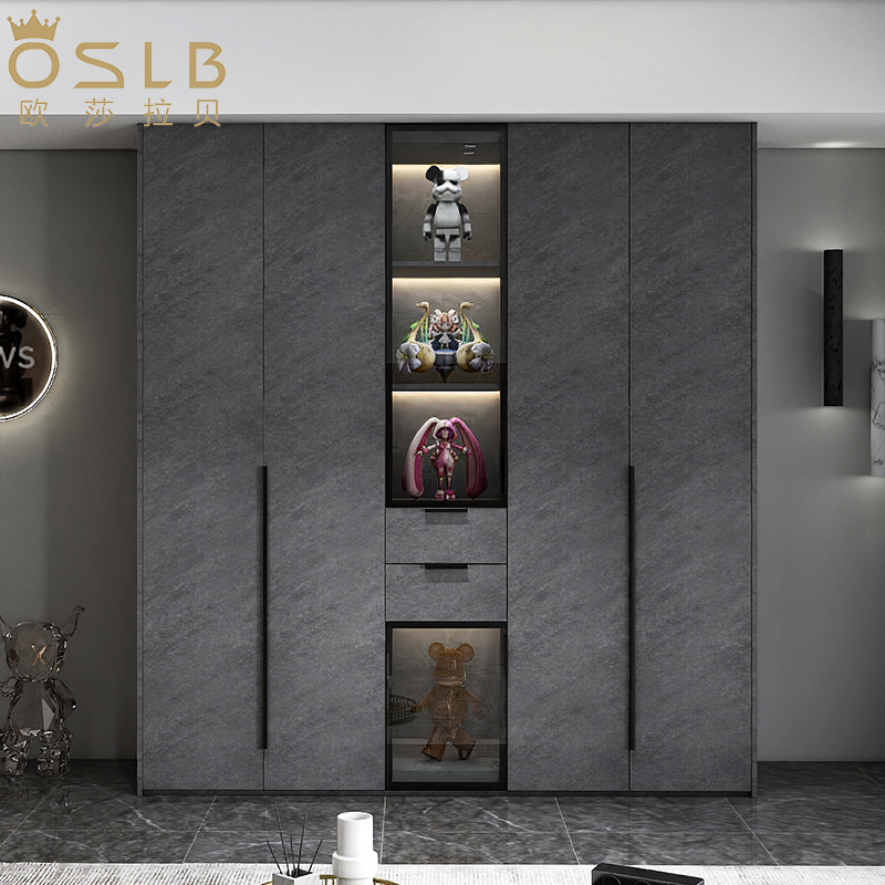 衣柜新款2023实木轻奢极简主卧室家用网红玻璃门大衣橱衣帽间整体