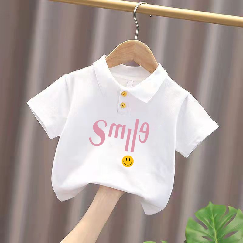 纯棉女童装POLO衫夏季儿童宝宝卡通动漫洋气短袖T恤翻领百搭上衣