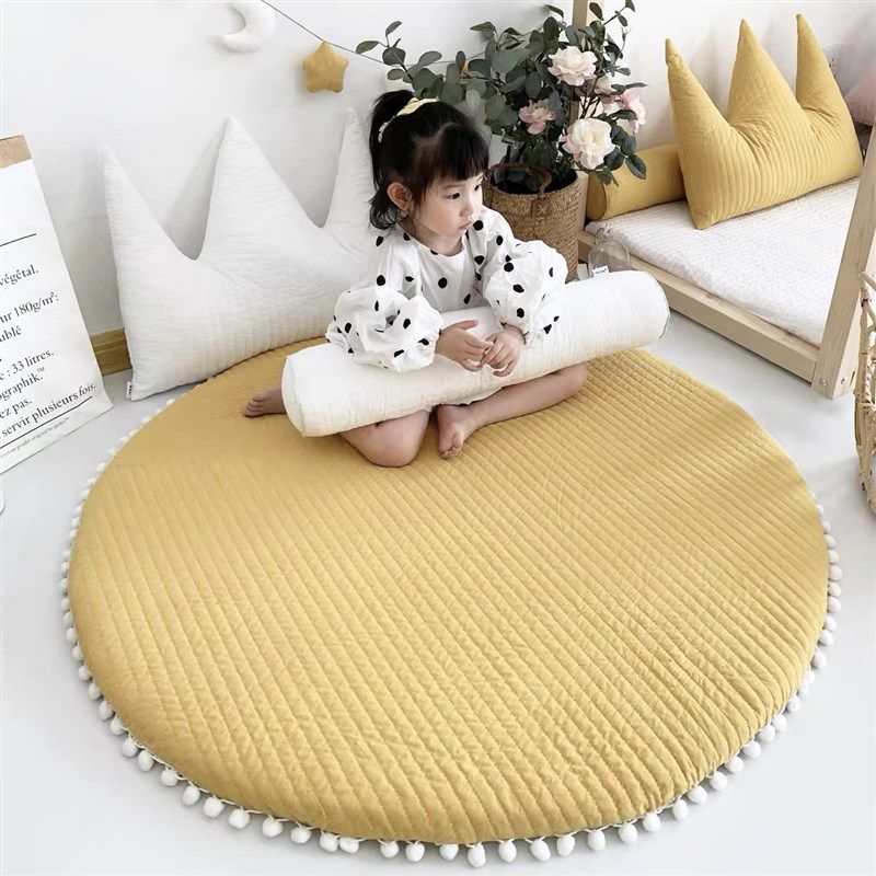 韩式婴儿爬爬垫加厚宝宝防摔地垫午睡垫全棉可机洗儿童阅读角布置,居家布艺,家用脚垫,淘宝优惠券,粉丝福利购,淘宝优惠卷