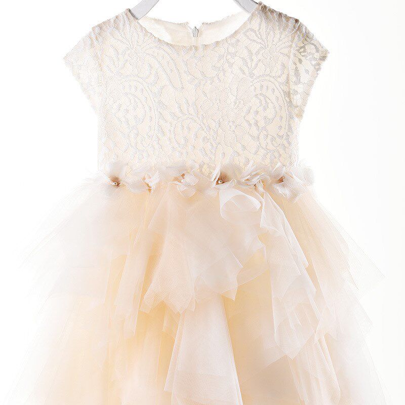 小女孩走秀模特高端礼服女大童生日花童大码公主裙长裙钢琴演出服