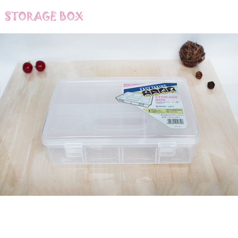 新款R-770大号双层透明画具盒文具盒铅笔盒多功能收纳盒包邮