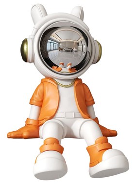 时尚炫酷太空人领航员坐姿大型玄关电视柜装饰品摆件开业乔迁礼品