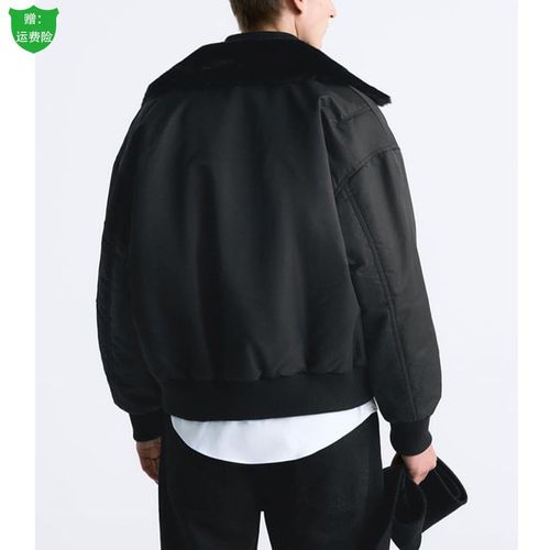 柜699!冬季男装拼接领口飞行员夹克ZA8281657 800男士棉服外套冬