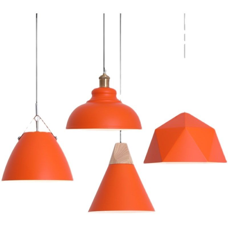 商用店铺吧台现代橘红色奶茶店个性工业风火锅店橙色吊灯,家装灯饰光源,餐厅吊灯,淘宝优惠券,粉丝福利购,淘宝优惠卷