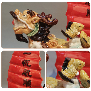 一帆风顺船公司店铺业送礼送祝福礼新居入伙陶瓷工艺品