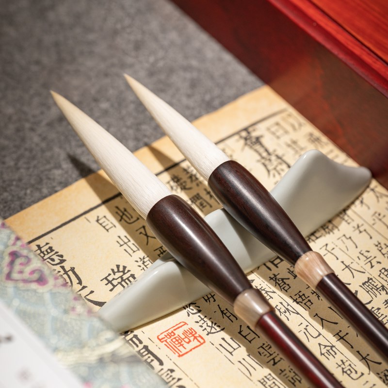 张小凤 挥象 纯羊毫级毛笔礼盒精品毛笔装文房四宝书法送礼收藏佳