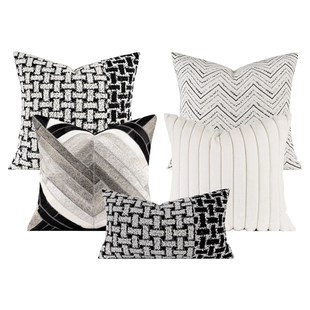 柏洛斯oo 线条正方形抱枕沙发腰枕床头靠 Fou焦点经典