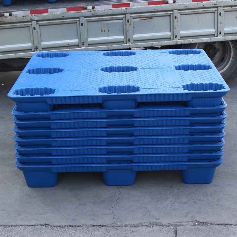 塑料托盘叉车仓库防潮卡板胶垫仓板货物货架垫板栈板物流九脚吹塑