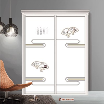 衣柜门定做 衣橱推拉门定制壁橱滑门 彩绘雕刻木门 衣柜移门定做