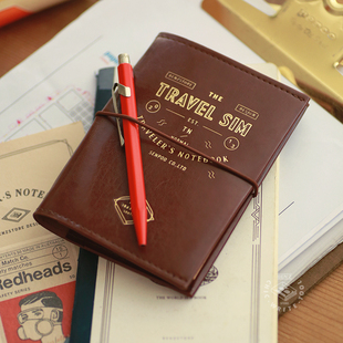 TEL IM超轻复古TN旅行护照手帐本便携笔记本绑带记事小本