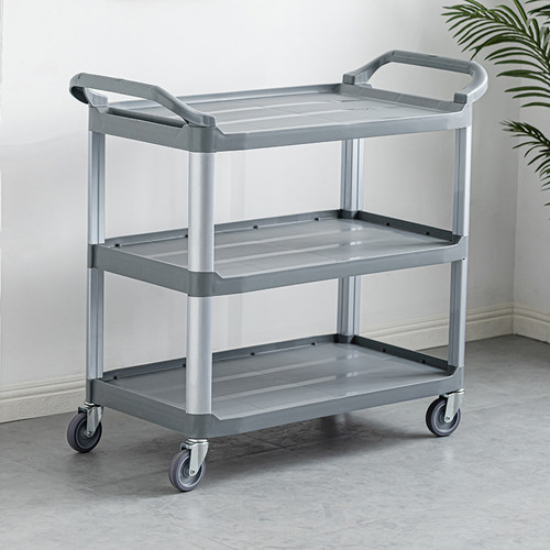 商用多功能餐厅送餐车酒店收餐车摆摊小推车塑料移动饭店收碗车