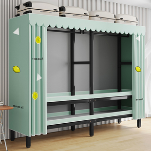 简易衣柜家用卧室布衣柜出租房用免安装折叠儿童收纳钢架结构衣橱