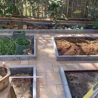 青石板路沿石围边马路牙石挡泥园庭院菜地坛条石侧石材路缘石