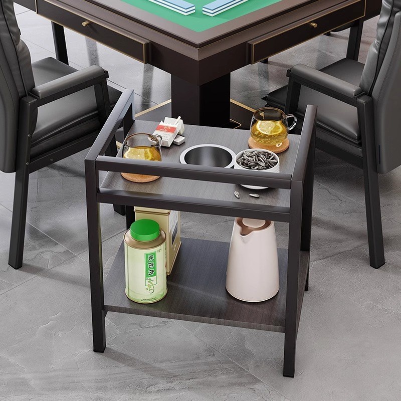 麻将桌茶几茶水架烟灰缸棋牌室专用小边几双层打牌可移动茶水桌子