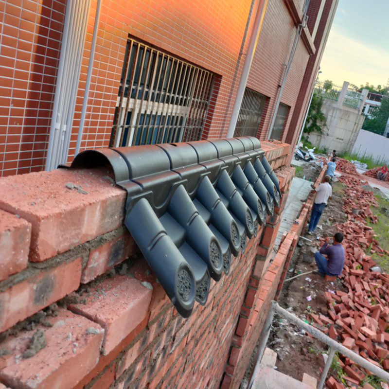 小号面墙头瓦片窄墙专用围墙瓦树脂瓦马头墙压顶瓦仿古一体瓦片