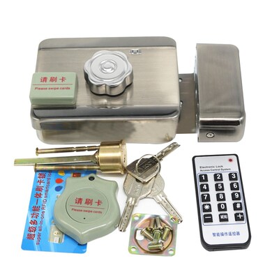 门禁刷卡一体锁电机锁静音锁灵机锁出租屋刷卡锁ID门禁电子门禁锁
