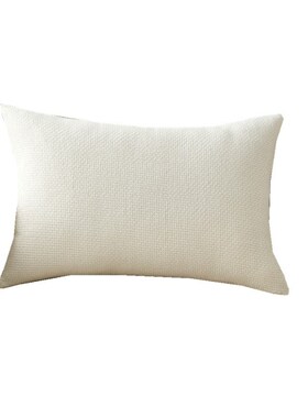 现代沙发靠枕客厅长方形腰枕白色长款抱枕端靠垫