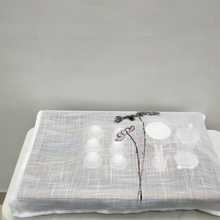 茶具盖布防尘布长方形小盖巾餐具遮尘盖布手绘盖巾