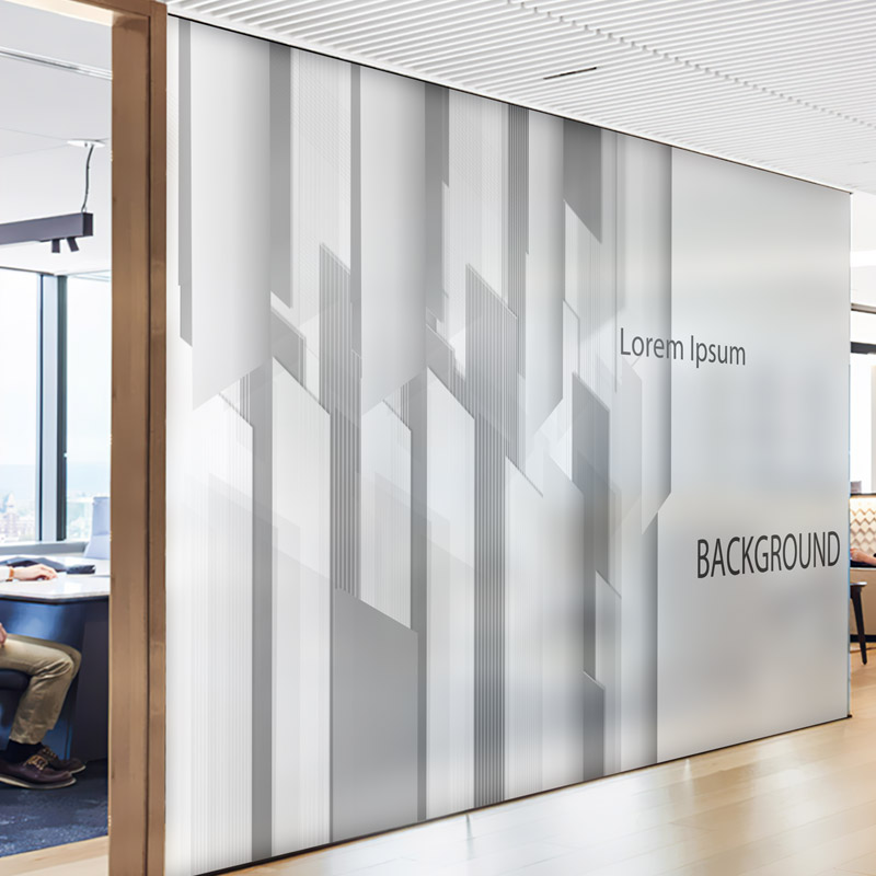 现代几何图案办公室家用艺术玻璃门窗贴纸定制静电磨砂贴膜