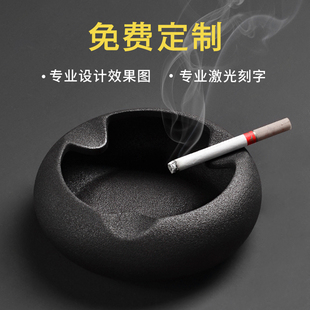 潮流办公室客厅茶几现代简约个性 创意时尚 家用陶瓷W雪茄烟灰缸定
